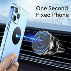 【2-Pack】 Car Vent Magnetic Phone Mount[ Easily Install ] Reusable Magnetic Phone Holder for car Vent air[ Strong Magnet ] [ 360° Rotation ] Fit for iPhone 17 Pro Max 16 15 Samsung & All Cell Phone