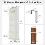 GRANNY SAYS Over the Door Organizer, 5-Shelf Behind the Door Storage with 8 Pockets and Clear Window, Anti Tilt 45lb Large Ca