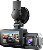 4K+2.5K+2.5K Dash Cam, STARVIS 2 Sensor, Dash Camera 3-Channel, Free 64GB Card, Dashcam with 5G WiFi GPS, G-Sensor,Loop Recor