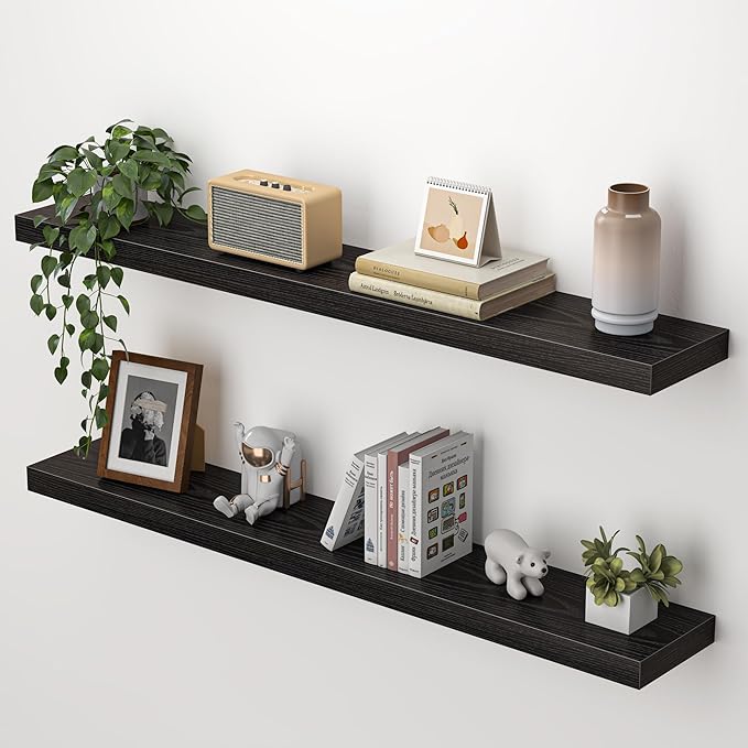 Heimlove Floating Shelves for Wall 40 Inch,Mounted Storage & Display Hanging Shelf with Invisible Brackets,for Bedroom,Living