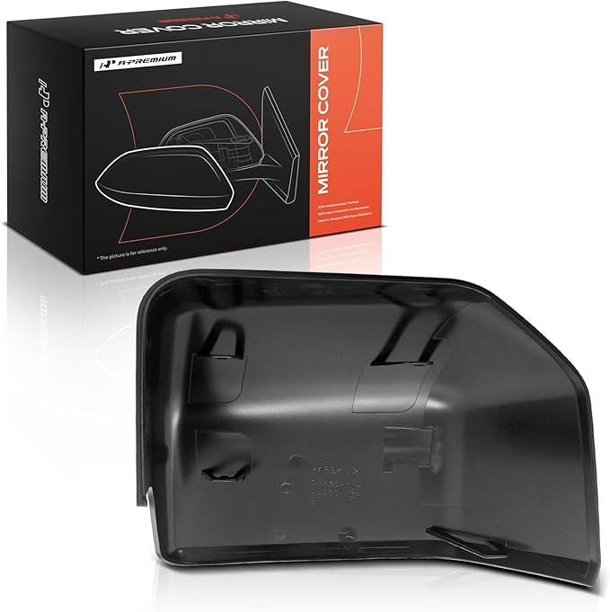 A-Premium Passenger Side Rearview Mirror Cover Cap - Compatible with Ford F-150 F150 2015-2020 - Textured Black