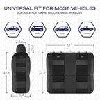 Skechers Aircooled & Memory Foam Seat Covers,Premium Leather with EVA Mesh Car Seat Covers,Seat Cover Full Sets,Airbag Compat