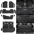 Floor Mats for 2016-2022 Honda Pilot 8 Passengers (No Elite Models), Cargo Mat with Backrest Mat All Weather Protection TPE Car Liner for Honda Pilot Door Sill Guards Accessories