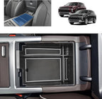 for Hyundai Palisade Center Console Organizer Tray for 2023-2025 Palisade SE/SEL/XRT/Limited/Calligraphy Armrest Box Secondary Storage Glove Box Insert Accessories (23-25 Palisade White Trim)