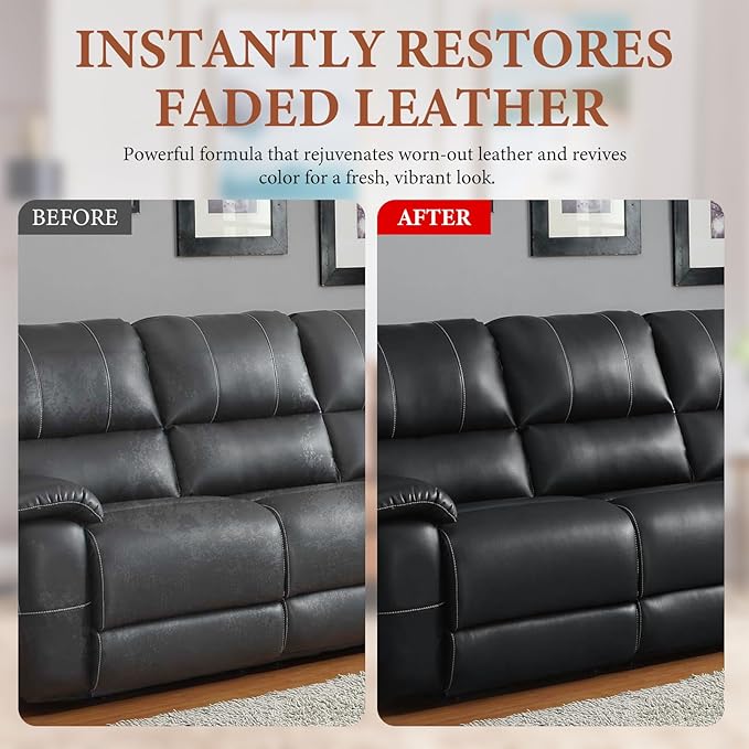 Leather Recoloring Balm Leather Color Restorer Scratch Repair Leather Paint for Furniture Couches Car Seats Shoes Bags Leathe
