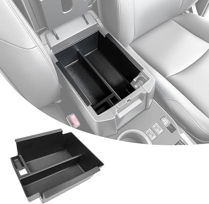 Center Console Organizer for 2010-2024 Toyota 4Runner Insert Armrest Box Storage Tray for 4 Runner Interior Accessories(Center Console Armrest Box/Fit 10-24)
