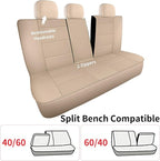 Car Seat Covers, Quilting Leather Seat Covers Full Set, Waterproof Faux Leather Automotive Seat Covers for Cars, Universal Ca