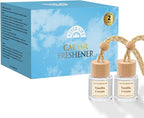 HoogaLife Car Air Freshener Diffuser 2 Pack Hanging Air Freshener Diffuser - Vanilla Cream Fragrance Oil Air D iffuser for Ca