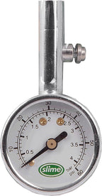 Slime 20048 Dial Gauge, Analogue, Mini, 5-60 psi with Bleeder Valve