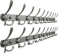 Dseap Coat Rack Wall Mount - 38” Long 10-Tri-Hooks Heavy Duty Coat Hanger Rail Wall Hooks for Hanging Coats Hats Clothing Clo