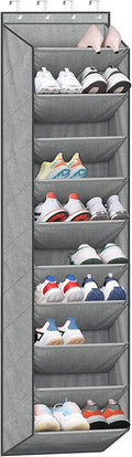 SLEEPING LAMB Over The Door Shoe Organizer for Closet with Large Deep Pockets, Narrow Shoe Rack for Door Hanging Boots Storag