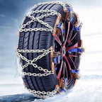 Snow Chains, Snow Tire Chains for Car SUV Pickup Trucks, Adjustable Universal Emergency Thickening Anti-skid Traction Chains,