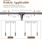 Nisorpa Pull Down Closet Rod, Adjustable 35-47 Inch Aluminium Soft-Close Wardrobe Lift Rail Organizer for Hanging Clothes, Tw