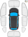 KMF 8pcs Thicken Sun Shades for Nissan Murano 2015-2024 Accessories, Full Car Window Covers Sunshade for Windshield Side Rear, UV Block and Blackout Privacy for Car Camping Outdoor