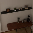 IEO Long Wooden Floating Shelves for Room Wall, Natural Wood Floating Shelves Wall Mounted Kitchen Shelf for Living Room, Bed