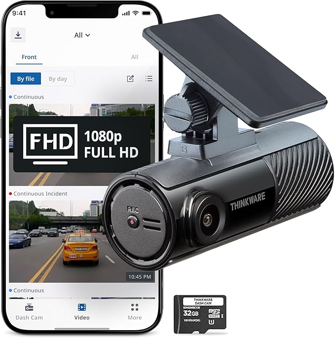 Thinkware F70 PRO Dash Cam 1080P FHD, Wi-Fi Car Camera, 140° Wide Angle, Super Night Vision, Smart Parking Mode, G-Sensor, In