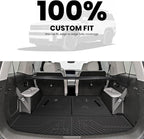 Lasfit Cargo Mat & Backrest Mats for Hyundai Santa Fe 2026 2025 2024 (Fit Gas & Hybrid), All Weather TPE Custom Fit Car Mats Trunk Mats Cargo Liners Accessoires, Black