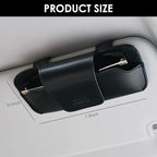 Sunglass Holder for Car Visor, Car Sunglasses Holder Leather, Eyeglasses Holder Glasses Storage Case Visor Accessories