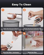 A2C Handheld Vacuum Cordless with 19000Pa Strong Suction, Mini Car Vacuum Cleaner with HEPA Filter, 2 Suction Modes, Multi-No