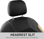 Beige Seat Covers,Sport and Breathable Seat Covers, Anti-Slip Universal Fit Automotive for Cars Sedan SUV and Truck(2 Pieces,