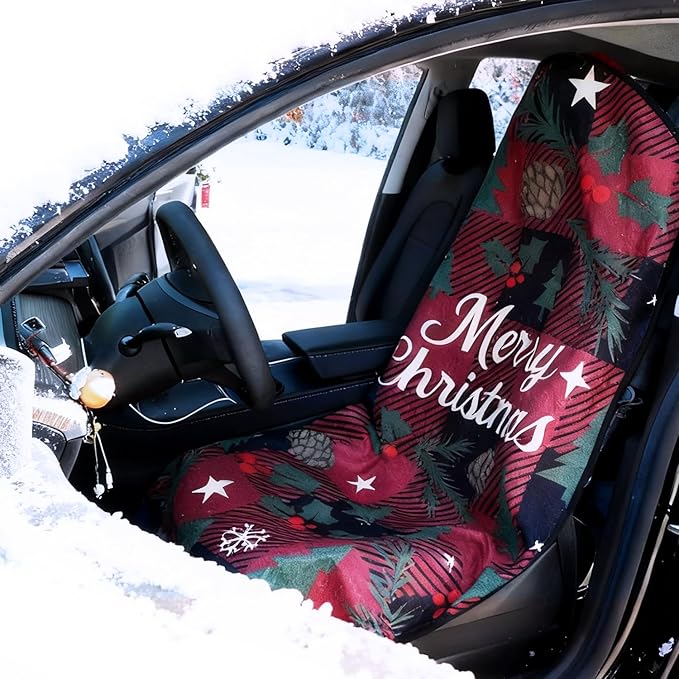 Universal Car Seat Cover Towel, Waterproof Washable Sweat Protection for Front Bucket Seats, Non-Slip Fit, Fits Cars SUVs Tru