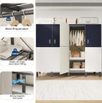Large Portable Closets for Hanging Clothes | Heavy Duty Clothes Rack with Cover Foldable | Max Load 1000LBS Portable Wardrobe