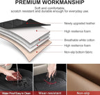 2 Pack Leather Front Car Seat Cover Bottom Car Seat, Universal Anti-Slip Driver Car Seat Protectors with Storage Pocket, Wate