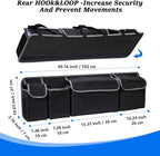 Trunk Organizer - Car Organizer, Car Trunk Organizer, Large Capacity Backseat Trunk Organizers, Collapsible Car Storage Bag wit