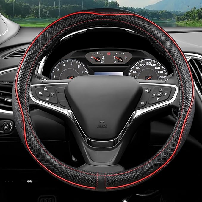Car Steering Wheel Cover for Chevy Silverado 1500 2500 3500, Tahoe, Equinox,Traverse,Colorado, Automative Accessories for Che