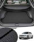 Sunsdrew Cargo Liner for 2022 2023 2024 Hyundai Ioniq 5 Accessories TPE Cargo Mat All Weather Odorless Anti-Slip Rear Cargo Tray Heavy Duty Trunk Mat Black Trunk Floor Liners