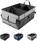 UYYE Auto Collapsible Trunk Organizer, 3 Large Compartments and 6 Pockets Durable for Cargo Storage, Easy to Storage Tools With