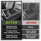 Muslogy Center Console Organizer Compatible with 2020-2025 2026 Chevy Silverado/GMC Sierra 1500 2500HD 3500HD Accessories Storage Insert Box Console Armrest Divider(Jump Seat ONLY) - Upper Organizer