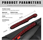 2PCS Bling Car Seat Gap Filler, Sparkling Rhinestone Side Seat Gap Blocker Stop Things from Dropping, Soft Foam Car Truck Filler Blocker Fill The Gaps Between Seats and Console (Red)