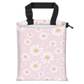 Car Trash Bag Large Hanging Can for Back of Seat, Cute Waterproof Car Garbage Bag for Vehicle, Travelling, Outdoor Cute Pink Daisy