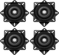 uxcell 3Pcs 6.5" Bar Stool Swivel Replacement, 360° Rotation Lazy Susan Turntable, Square Semi-Ball Bearing Seat Swivel Base 