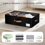 Underbed Storage With Wheels,Large Capacity 10 inches Height Storage Bins,Rolling Underbed Shoe Storage Containers,Underbed S