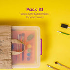 IRIS USA 6 Qt. Plastic Craft Storage Container Bins with Lids, 6 Pack, Small Art & Office Supply Organizer Tote, Sensory Bins