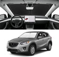 Custom Fit Windshield Sun Shade for Mazda CX5 2013-2016, Foldable Car Sunshade Accessories with Storage Bag, UV & Heat Reflector, Keep Your Car Cooler