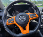 Orange Steering Wheel Interior Decoration Cover Trim Accessories for Nissan Altima(2019-2024),for Sentra/Versa(2020-2024),for Leaf/Kicks(2018-2024),for Rogue(2017-2020),for Rogue Sport