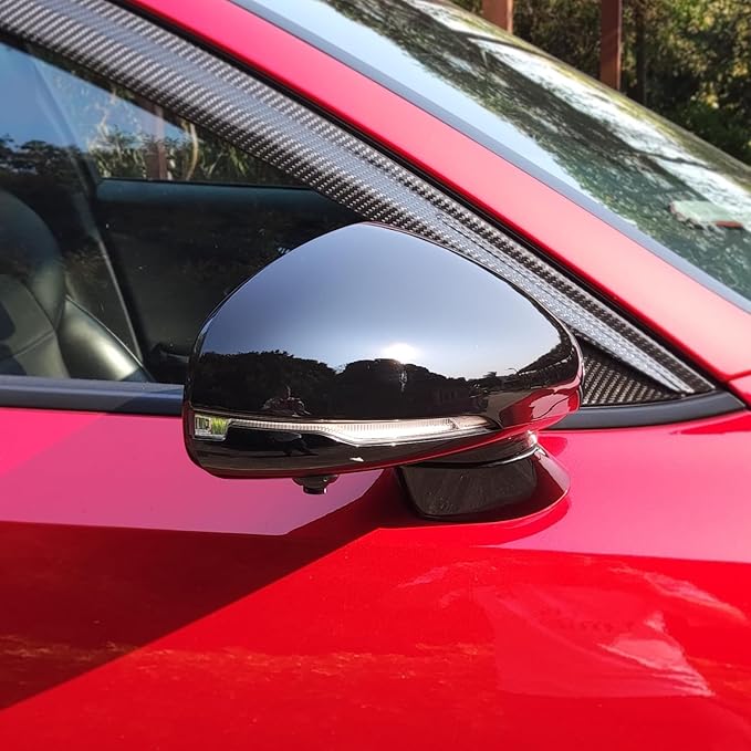 Glossy Black ABS Car Exterior Mirror Cover Side Rearview Mirror Cover Mirror Protective Caps Compatible with Kia Stinger 2017-2024 Accessories
