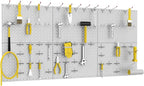 WALMANN 6-Pack 12"x16" Metal Pegboard Panels for Garage, Tool Organizer Pegboards for Pegboard Hooks - Compatible with 1/8" &
