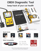MOTOPOWER MP69033 Pro OBD2 Scanner Code Reader Check Engine Fault Light Diagnostic Scan Tool with Battery Tester