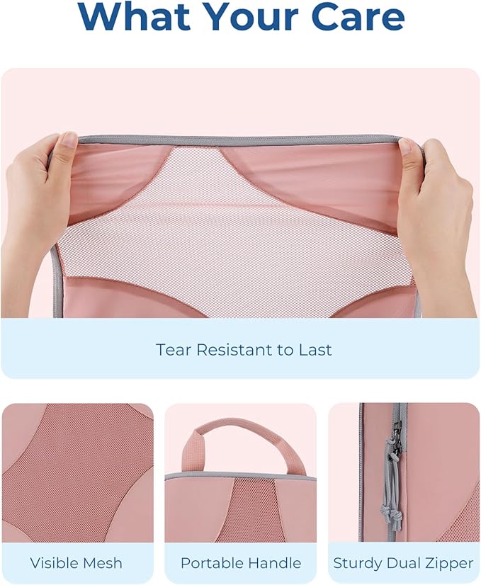 BAGSMART Compression Packing Cubes for Travel, Compressible Luggage Organizer for Cruise Ship, Lightweight Travel Essentials 