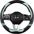 Iwantit® Steering Wheel Cover with Carbon Fiber and Anti-Slip Rubber Ring,Universal Fit 14.5-15 inches for Cars,SUV (Fruit Gr