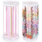 POVETIRE Bow Holder for Girls Hair Bows,Pink Hair Bow Organizer, Hair Clips Stand Hair Accessories Rack Display Decors Baby N