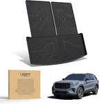 LASFIT Cargo Mat for Ford Explorer 2020-2025 2026 Trunk & Backrest Liner, Custom Fit All Weather Protector Split Design Easy Installation Trunk with Seatback Mat Accessories, 1pc Black