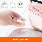 Vieshful 7 Pack Clear Comforter Storage Bag, 60L Clothes Storage Bag with Zipper Closet Organizer, Plastic Storage Containers