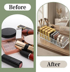 Foraineam 4 Pack Acrylic Compact Organizer Cosmetics Beauty Care Powder Holder Blushes Highlighters Eyeshadow Makeup Organize