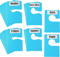 20 Pack White Clothing Rack Size Dividers Plus 45 Labels (1 Inch) and 18 Large Blank Labels, Large Rectangular Clothing Close
