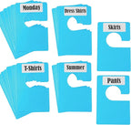 20 Pack White Clothing Rack Size Dividers Plus 45 Labels (1 Inch) and 18 Large Blank Labels, Large Rectangular Clothing Close